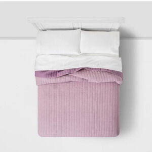 Lavender Chambray Linen Blend Quilt